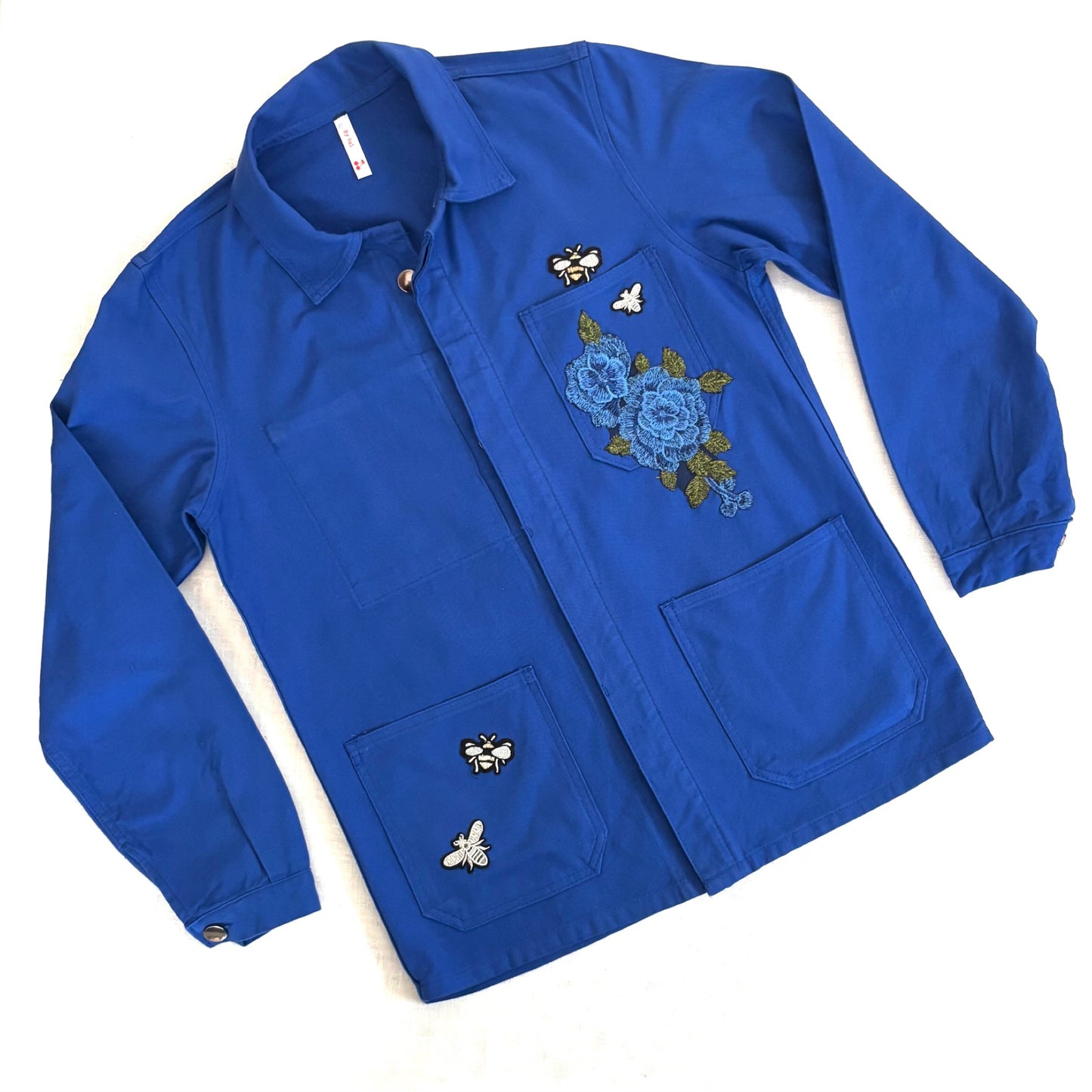 Veste Bleue Roses Bleues